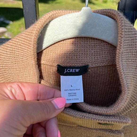 J Crew Merino Wool Double Breasted Sweater Coat - Picture 2 of 7